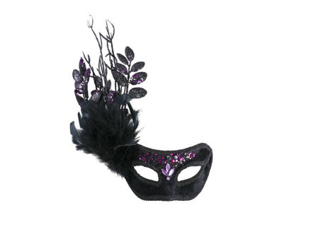 Venice, dekoracija, maska, crna ( 751721 )