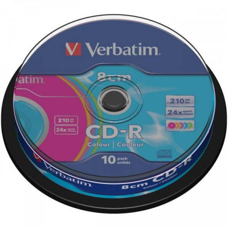 Verbatim 43413 CD-R 8CM 210MB COLOUR ( 7MRB/Z ) - Img 1