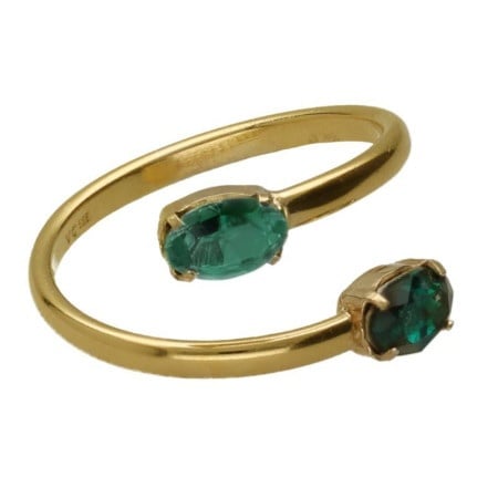 Victoria cruz alyssa emerald gold prsten sa swarovski kristalima ( a4503-20da )