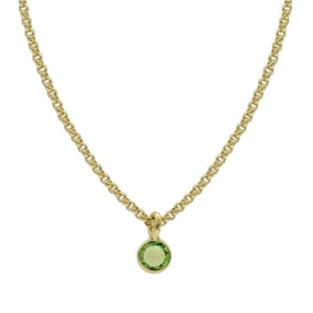 Victoria cruz lis peridot gold ogrlica sa swarovski kristalom ( a3961-14dg )-1