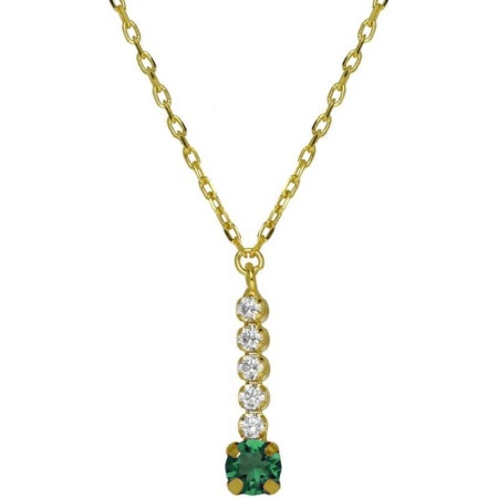 Victoria cruz shine emerald gold ogrlica sa swarovski kristalima ( a4668-20dg )