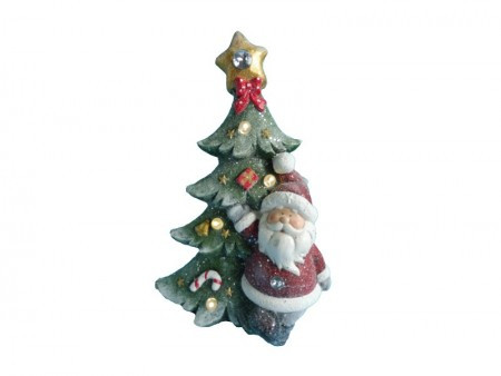Willy, novogodišnja dekoracija, Deda Mraz i jelka, 46cm ( 770052 ) - Img 1