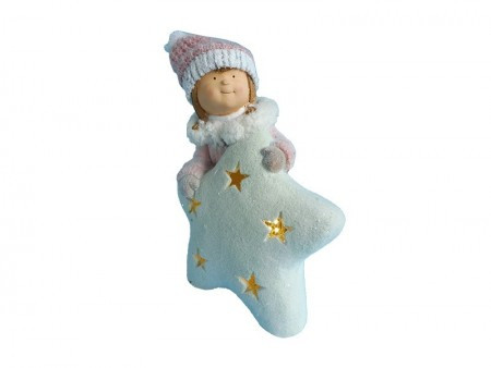 Willy, novogodišnja dekoracija, devojčica i zvezda, 40cm ( 770061 ) - Img 1