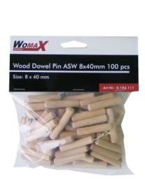 Womax tipla drvena ASW 8x40mm 100 kom ( 0104111 )