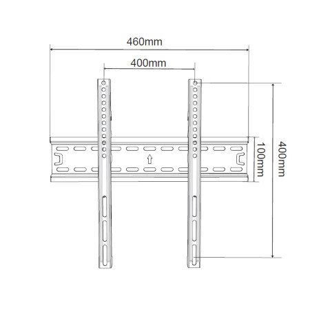 Xstand nosac za TV/ 32"- 55"/fiksni/vesa do 400x400/težina do 50kg/2.3 cm od zida/crn ( Fix 32/55 )