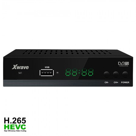 Xwave DVB-T2 Set Top Box SD/HD DVB-T2, SD/HD MPEG2 i MPEG4 AVC H.265 HDMI, SCART i koaksialni audio izlaz ( M1 ) - Img 1