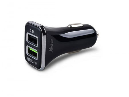 Xwave USB auto punjač za mobilne, tablete, 2xUSB, 5V Crna ( C22-2 ) - Img 1
