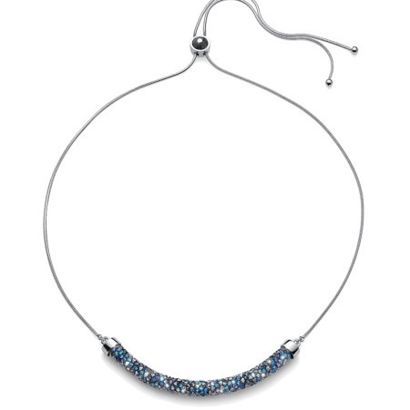 Ženska oliver weber full tuby blue ogrlica sa plavim swarovski kristalom ( 11939.blu )