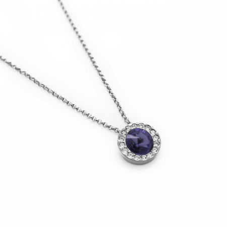 Ženska victoria cruz premium tanzanite ogrlica sa swarovski ljubičastim kristalom ( a2123-16g ) - Img 1