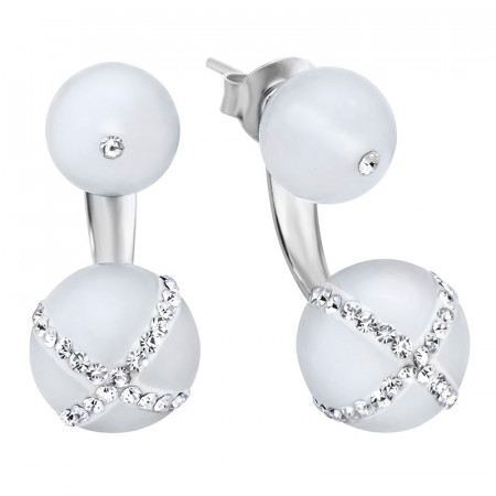 Ženske lotus silver pearl doble srebrne mindjuše sa kristalima ( lp1245-4/4 ) - Img 1