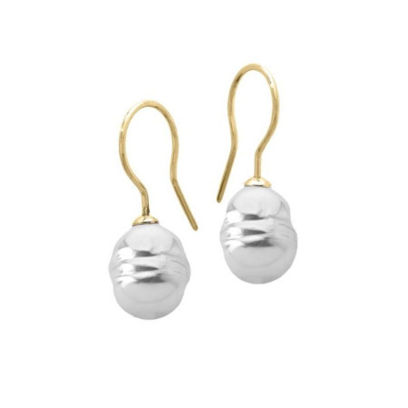 Ženske majorica tender barroque bele biserne gold srebrne mindjuše 8 mm ( 09027.01.1 e00.000.1 ) - Img 1