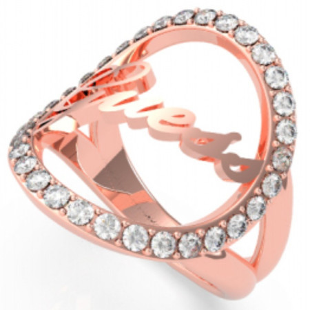 Ženski guess all around you roze zlatni prsten od hirurškog Čelika 56mm ( ubr20051-56 ) - Img 1