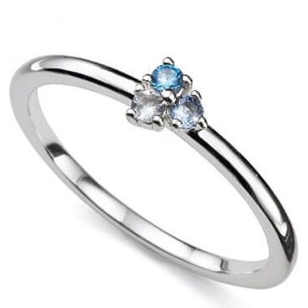 Ženski oliver weber wispy blue zircon prsten sa swarovski plavim cirkonima m ( 41158m ) - Img 1