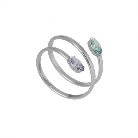 Ženski Victoria Cruz multicolor isabella prsten sa swarovski kristalima ( a3764-mha )