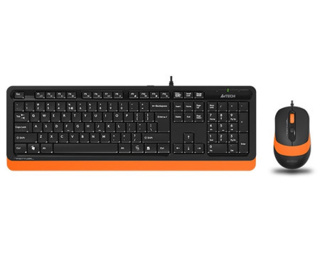 A4Tech F1010 fstyler USB US narandžasta tastatura + USB narandžasti miš