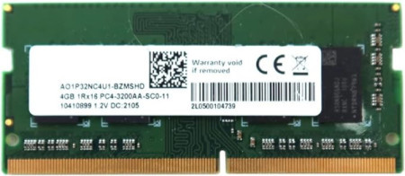 AData SODIMM DDR4 4GB 3200MHz AO1P32NC4U1-BZMSHD bulk memorija - Img 1