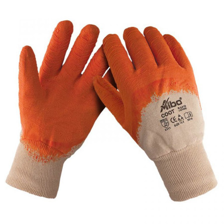 Albo zaštitne rukavice coot bl, lateks/pamuk, belo-narandžasta 10.5 ( 1010420164680105 )