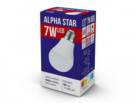 Alpha Star E27 7W 420LM 4.000K 15.000H sijalica ( E277ASD/Z ) - Img 1