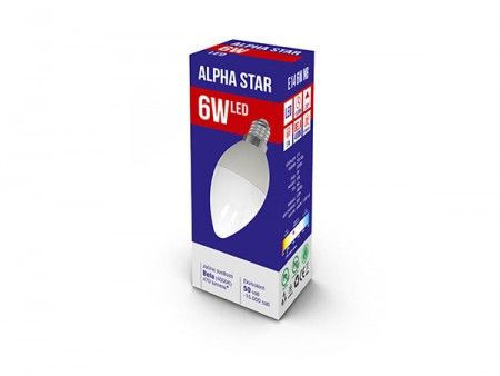 Alpha Star Led Sijalica E14 6W,Bela, 4000K, candle ( E14 6W NB )