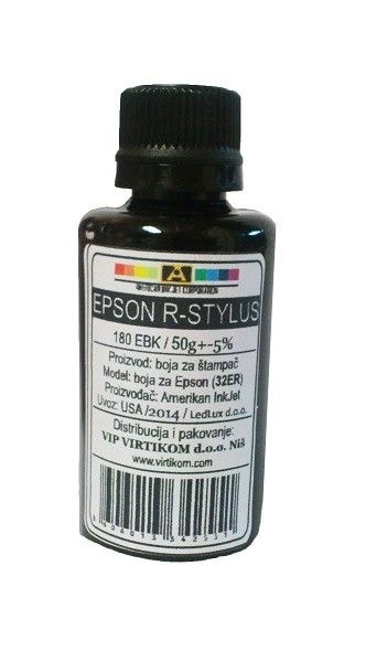 American Inkjet - Epson 180EBK crni refil za R-Seriju ( 32ER/Z )