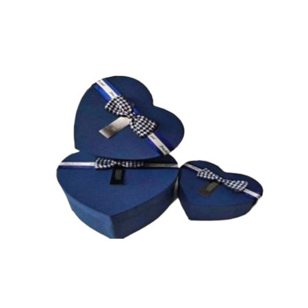 Amore, ukrasna kutija, srce, t.plava - bela, miks, 3K ( 712706 )