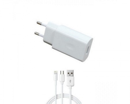ANSEC Punjač 5V2A Fast micro USB + Iphone 1.2m beli - Img 1