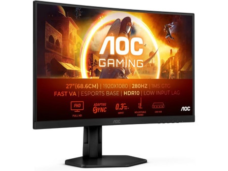 AOC c27g4zxu 27&quot;/va/1920x1080/280hz/1ms gtg/hdmix2,dp,usb/freesync/pivot,visina/vesa/crna monitor  ( C27G4ZXU ) -1