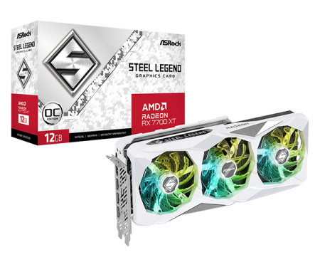 ASRrock radeon RX 7700 XT steel legend 12G GDDR6 OC, RX7700XT SL 12GO grafička kartica