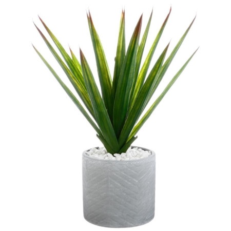 Atmosphera aloe vera u saksiji 44x47cm pe/dolomite/kamen siva ( 145025 )