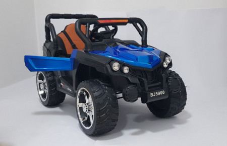 BAGI BJ-5900 - Dečiji Auto na akumulator sa kožnim sedištem i mekim gumama - funkcija ljuljanja - Plavi - Img 1