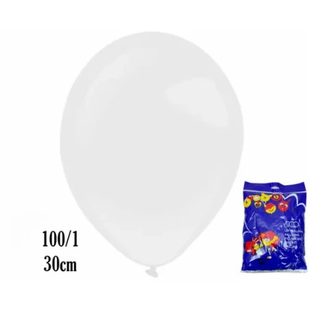 Baloni beli 30cm 100/1 ( 383747 )