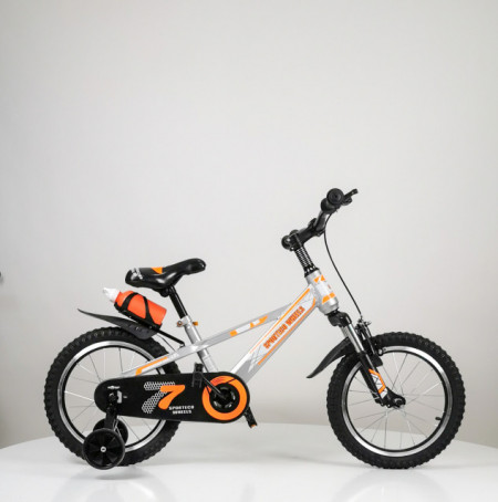 Bicikl 16&quot; Aiar model 714-16 sa prednjim amortizerom - Srebrno/oranž - Img 1