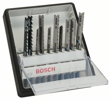 Bosch 10-delni robust line set listova ubodne testere wood and Metal T-prihvat T 244 D T 144 D T 101 AO T 101 B T 101 AOF T 101 BF T - Img 1
