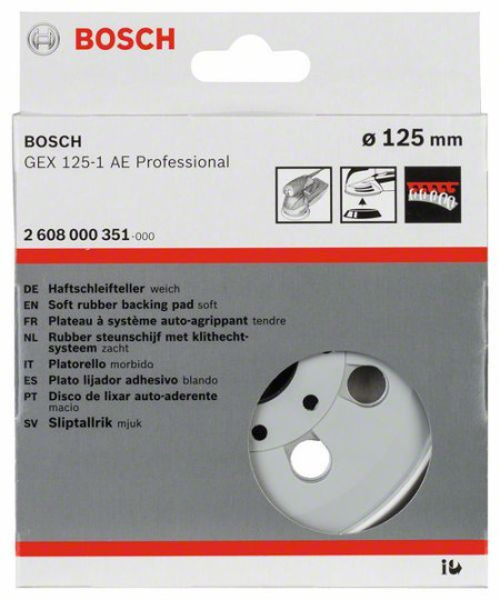 Bosch brusni tanjir ekstra mekani, 125 mm ( 2608000351 ) - Img 1