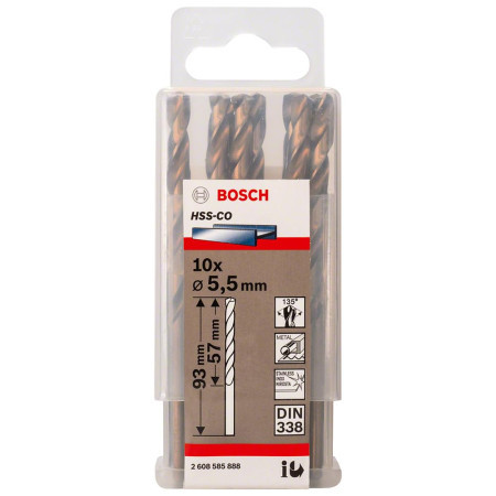 Bosch burgija za metal HSS-Co, din 338 5.5 mm, 1 komad ( 2608585888. )
