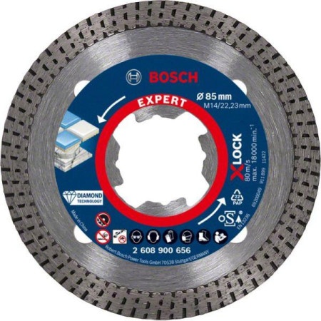 Bosch EXPERT HardCeramic X-LOCK dijamantska rezna ploča 125 x 22, 23 x 1, 4 x 10 mm ( 2608900658 )-1