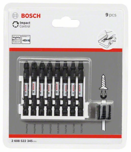 Bosch Impact control set bitova odvrtača , 9-delni ( 2608522345 )
