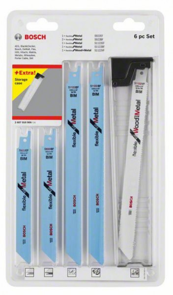 Bosch komplet listova univerzalne testere wood and Metal, 6 komada Bosch 2607010906, S 922 EF S 922 BF (2x) S 1122 EF S 1122 BF S 1122  - Img 1