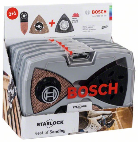 Bosch starlock best of sanding set, 6-delni AVZ 93 G AVZ 90 RT6 AVZ 32 RT4 Drvo &amp; Paint brusnih papira (3x) ( 2608664133 ) - Img 1