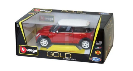 Burago Gold Collezione – Mini Cooper 2001 – 1/18 – Jaune – Occasion Comme Neuve