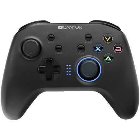 Canyon GP-W3 2.4G wireless controller with built-in 600mah battery, 1M Type-C charging cable ,6 axis motion sensor support nintendo switch