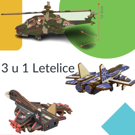 Čarolijashop 3 u 1 slagalice letelice ( 7745)