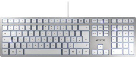 Cherry KC-6000 slim tastatura, YU, bela/srebrna ( 2822 )