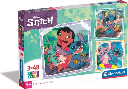 Clementoni puzzle 3x48 disney stitch ( CL25321 )