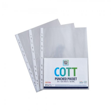Cott, folija za registrator, 60mic, A4, kristal, 100K ( 481106 )