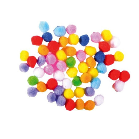 Crafty deco, kraft pom pom, miks, 10mm, 30K ( 137473 ) - Img 1