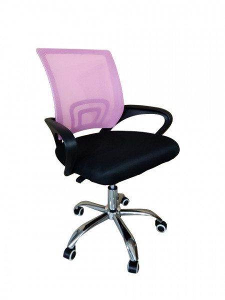Daktilo stolica 691 Pink ledja/crno sedište ( 755-524 ) - Img 1