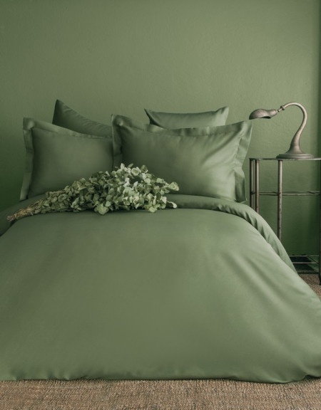 Dekordom posteljina issimo saten double - simply satin - forest green ( 040679 )-1