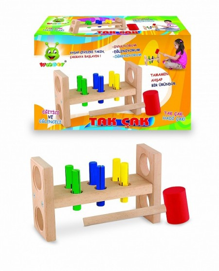 Drvena igra set - klinovi za udaranje ( 500647 )