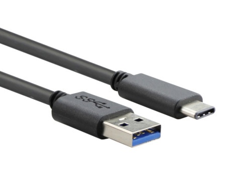 E-green 3.0 USB A - USB 3.1 tip C M/M 2m crni Kabl